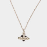 Man. Diamante Heart Pendant - Vivienne Westwood - Metal - Black