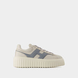 H Stripes Sneakers - Hogan - Leather - Beige