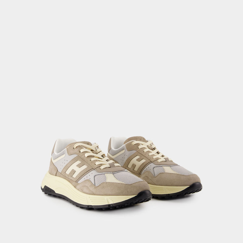 Hogan Hyperlight Sneakers - Hogan - Leather - Khaki