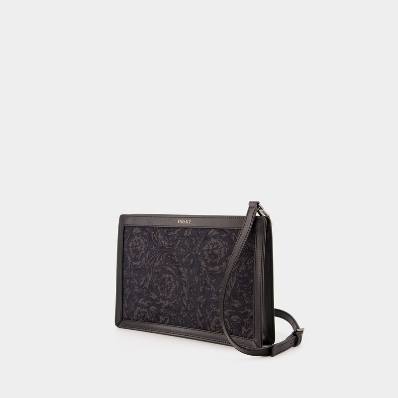 Athena Purse - Versace - Leather - Black