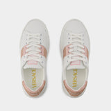 Sneakers - Versace - Cotton - White/Pink