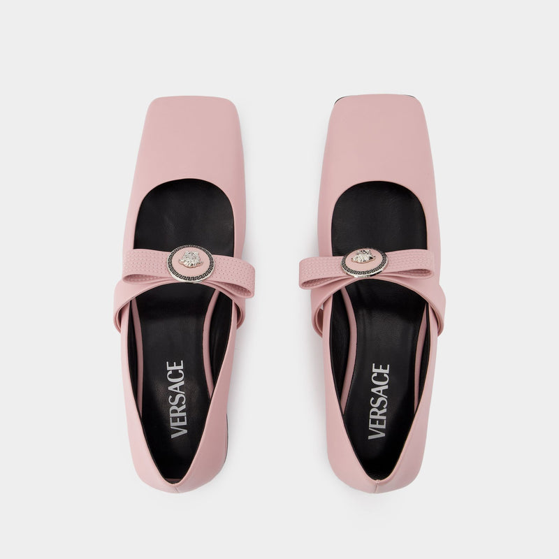 Ballerinas - Versace - Leather - Pink