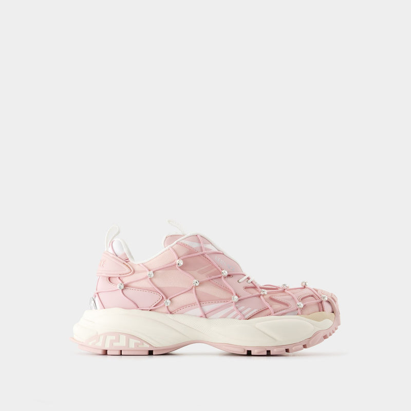 Sneakers - Versace - Leather - Pink