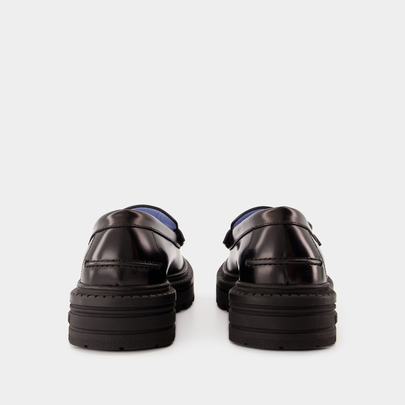 Adriano Flat Shoes - Versace - Leather - Black