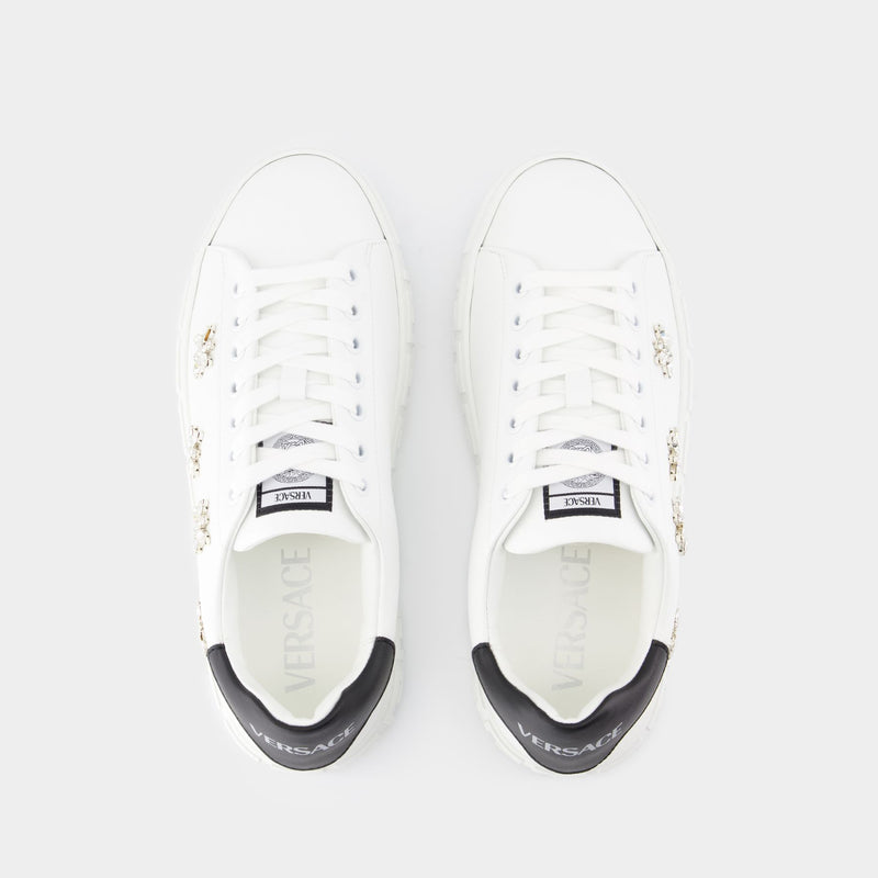 La Greca Sneakers - Versace - Canvas - White