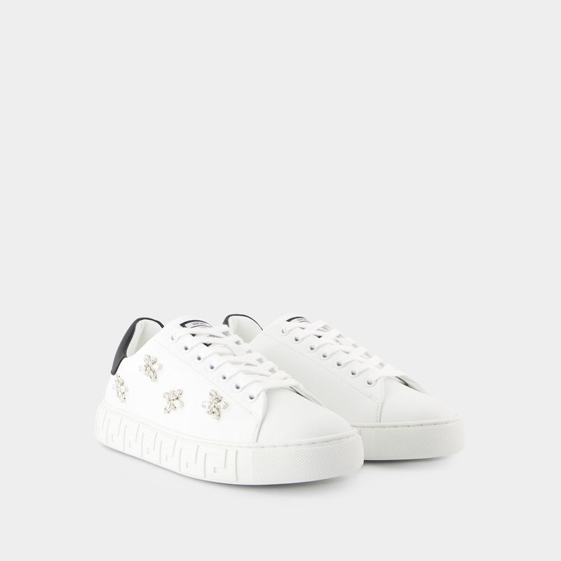 La Greca Sneakers - Versace - Canvas - White