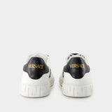 Sneakers - Versace - Leather - White