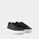 Sneakers - Versace - Leather - Black