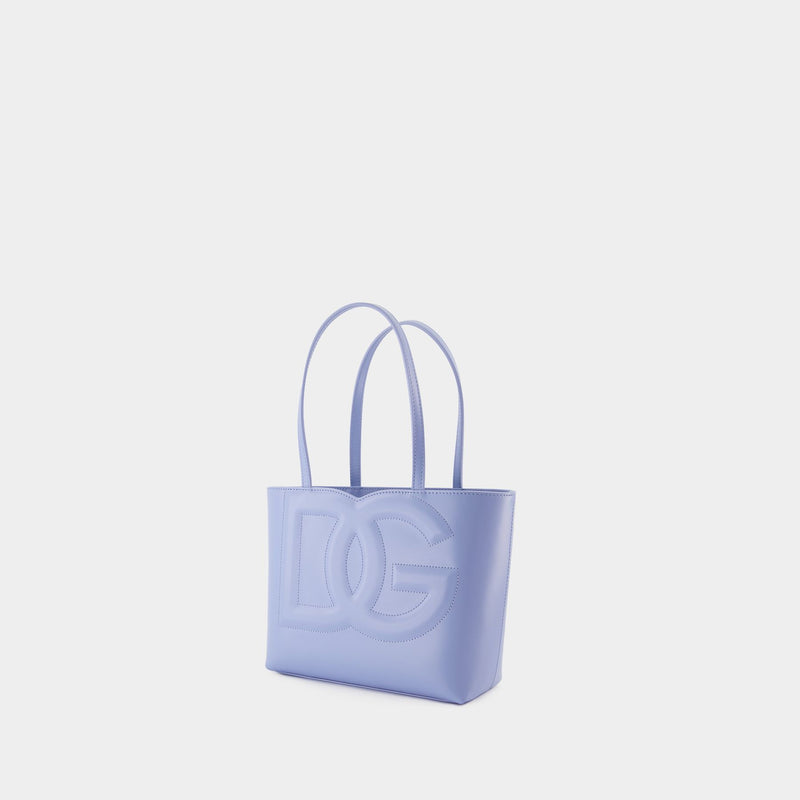 Logo Shopper Bag - Dolce&Gabbana - Leather - Blue