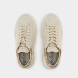 H Stripes Sneakers - Hogan - Leather - Beige