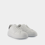 H Stripes New Sneakers - Hogan - Leather - White