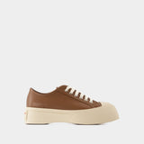 Laced Up Sneakers - Marni - Leather - Brown