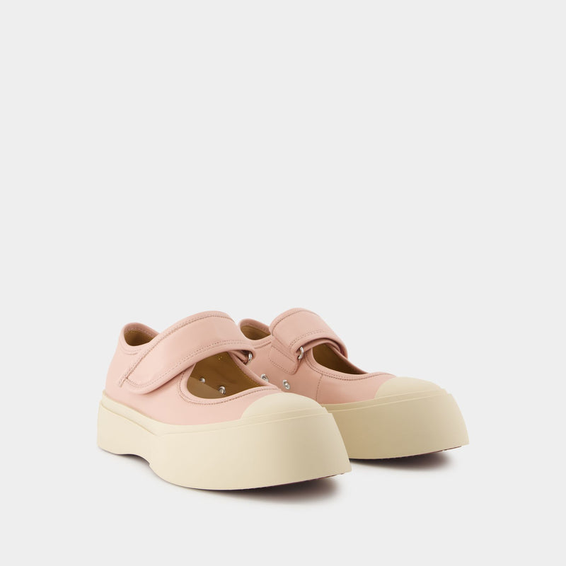 Mary Jane Sneakers - Marni - Leather - Pink