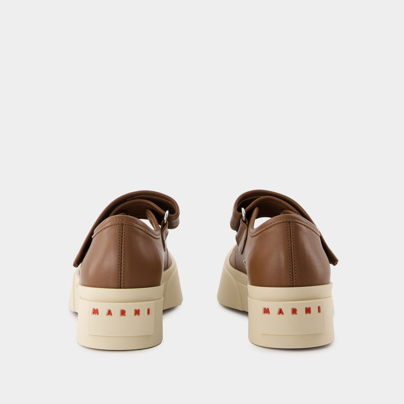 Mary Jane Sneakers - Marni - Leather - Brown