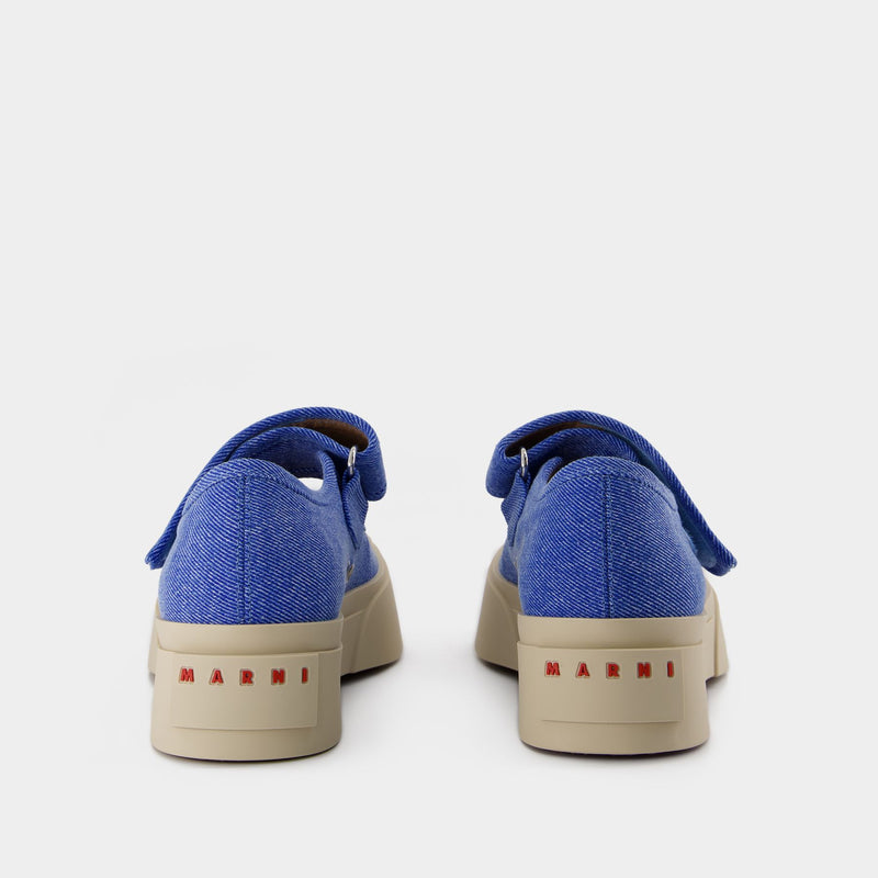 Mary Jane Sneakers - Marni - Cotton - Blue