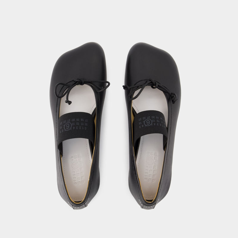 Ballerinas - MM6 Maison Margiela - Leather - Black