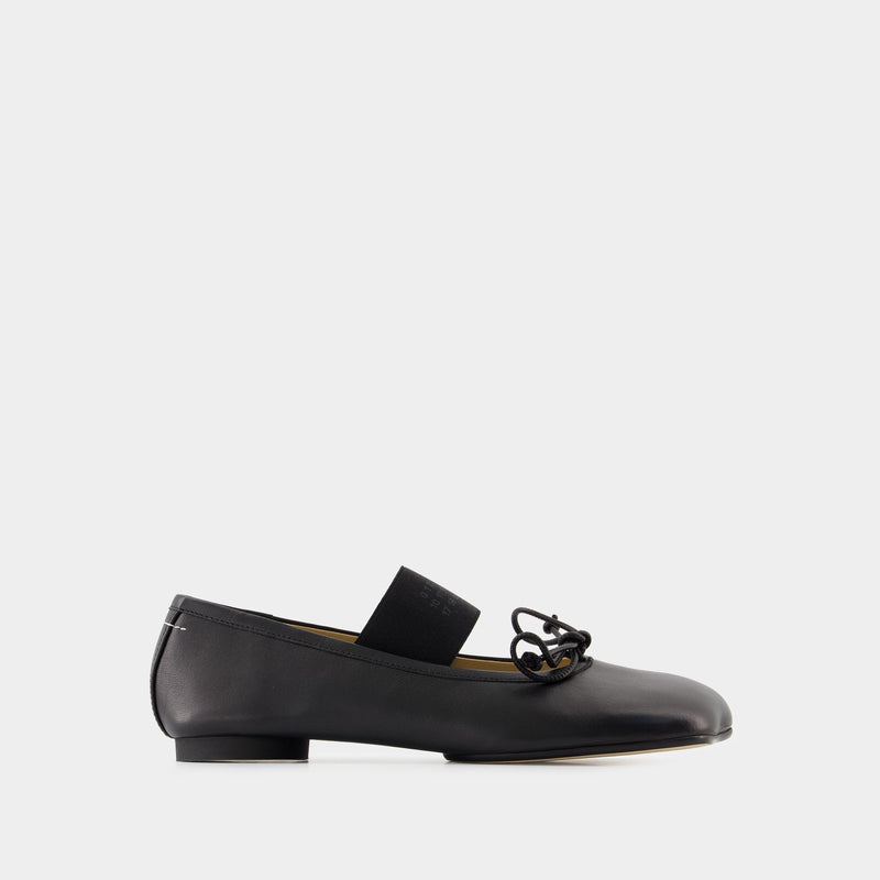 Ballerinas - MM6 Maison Margiela - Leather - Black