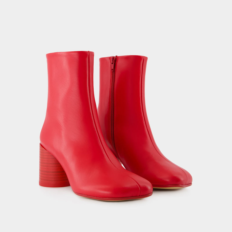 Anatomic Ankle Boots - MM6 Maison Margiela - Leather - Red