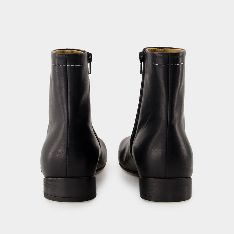 Ankle Boots - MM6 Maison Margiela - Leather - Black