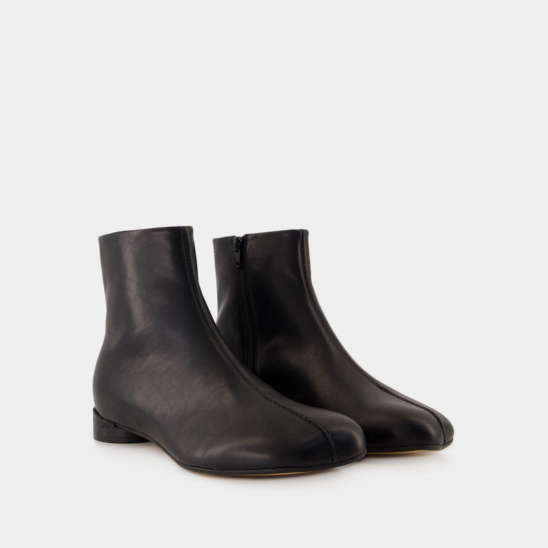 Ankle Boots - MM6 Maison Margiela - Leather - Black