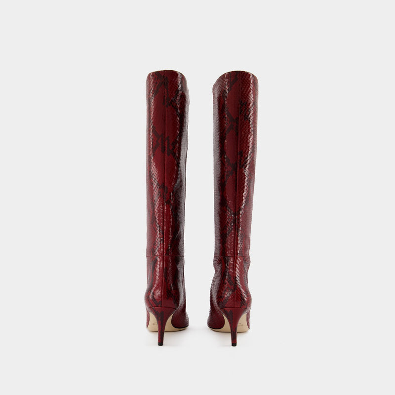 Stiletto 60 Boots - Paris Texas - Leather - Burgundy