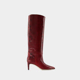 Stiletto 60 Boots - Paris Texas - Leather - Burgundy