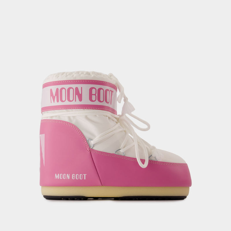 Icon Low Boots - Moon Boot - Synthetic - Pink/White