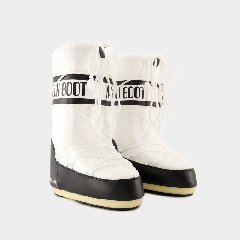 Icon Boots - Moon Boot - Synthetic - Black/White