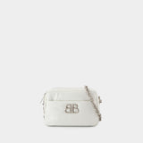 Monaco Camera Xs Shoulder Bag - Balenciaga - Leather - White