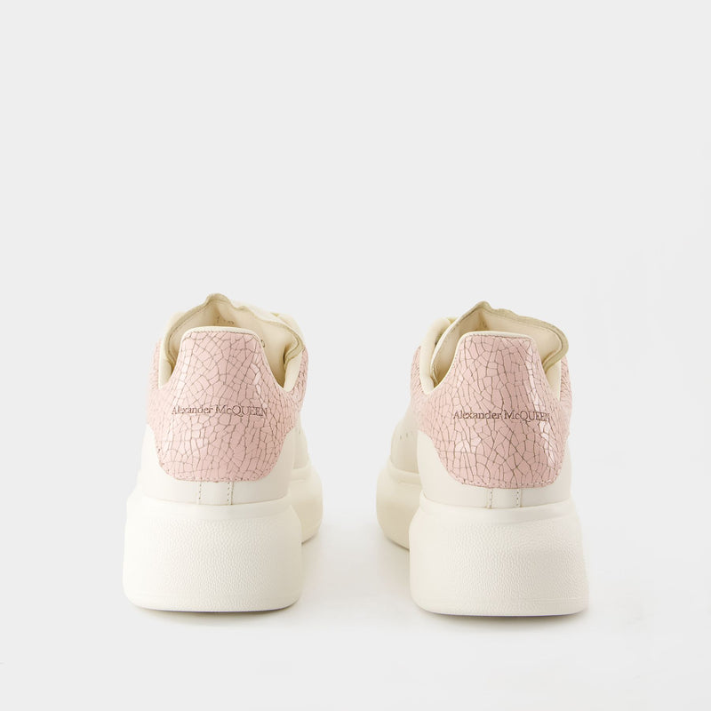 Oversize Sneakers - Alexander McQueen - Leather - White/Pink