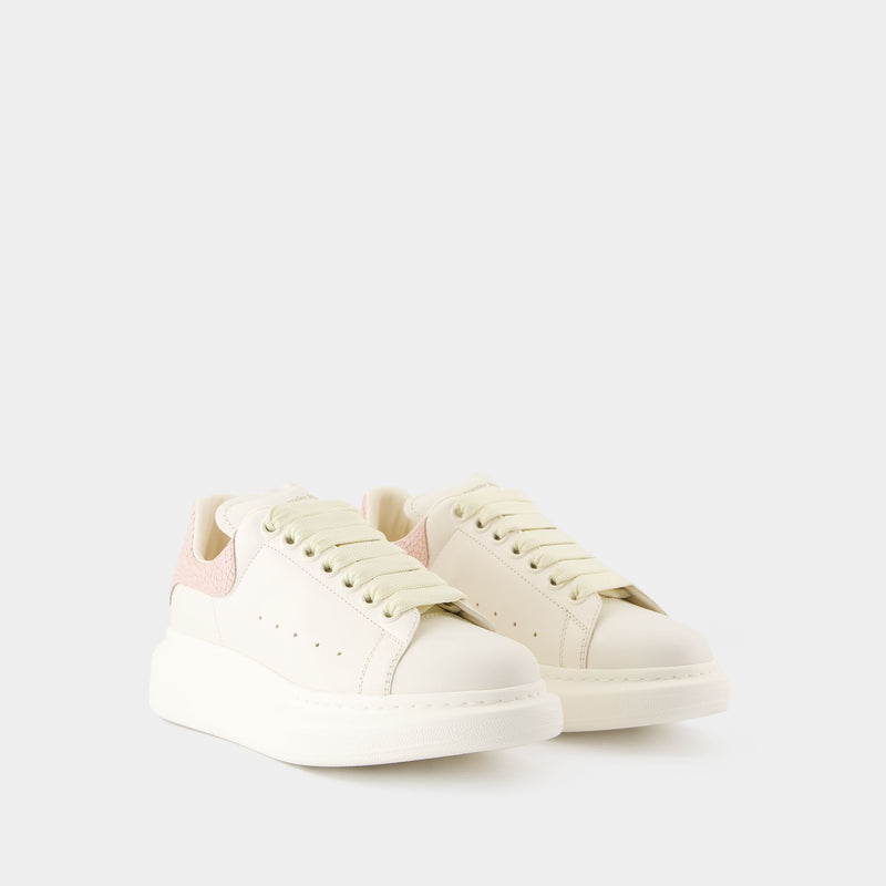 Oversize Sneakers - Alexander McQueen - Leather - White/Pink