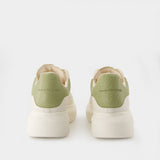 Oversize Sneakers - Alexander McQueen - Leather - White/Green