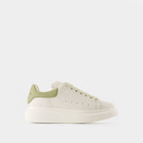 Oversize Sneakers - Alexander McQueen - Leather - White/Green