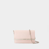 Mini Cross Bar Purse - Alexander McQueen - Leather - Pink/Silver