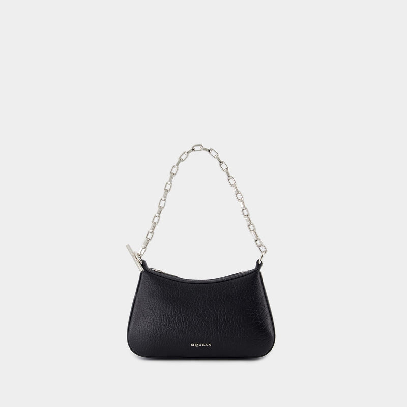 Mini Cross Bar Purse - Alexander McQueen - Leather - Black