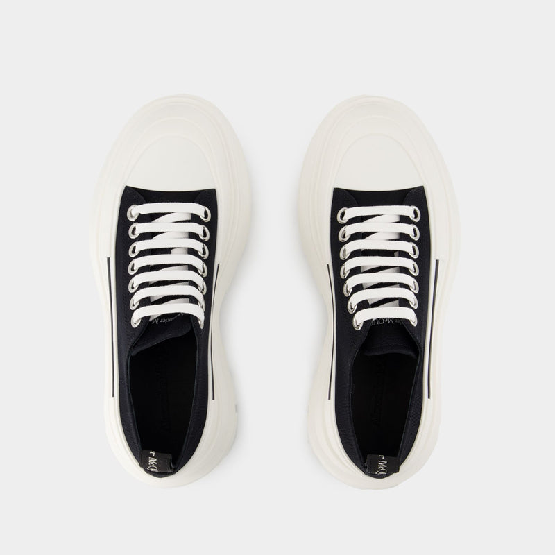 Tread  Slick Sneakers - Alexander McQueen - Canvas - Black/White