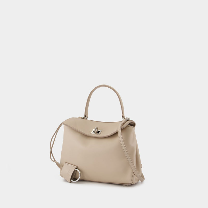 Rodeo Top Handle Mini Purse - Balenciaga - Leather - Almond