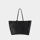 Hourglass Soft Large Shopper Bag - Balenciaga - Leather - Black