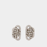 Bb Stud Xs Earrings - Balenciaga - Metal - Silver