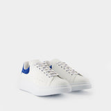 Oversize Sneakers - Alexander McQueen - Leather - White/Blue