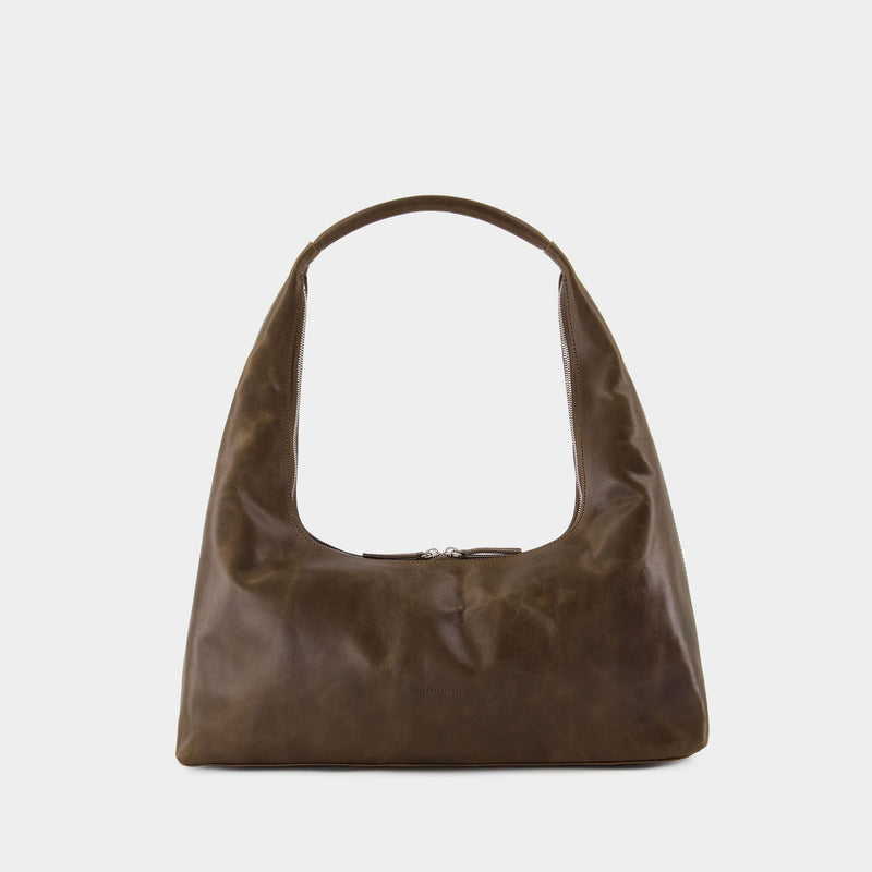 Large Shoulder Bag - Margesherwood - Leather - Brown