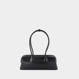 Boat Wide Shoulder Bag - Osoi - Leather - Black