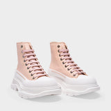 Tread Slick Sneakers in Pink Leather