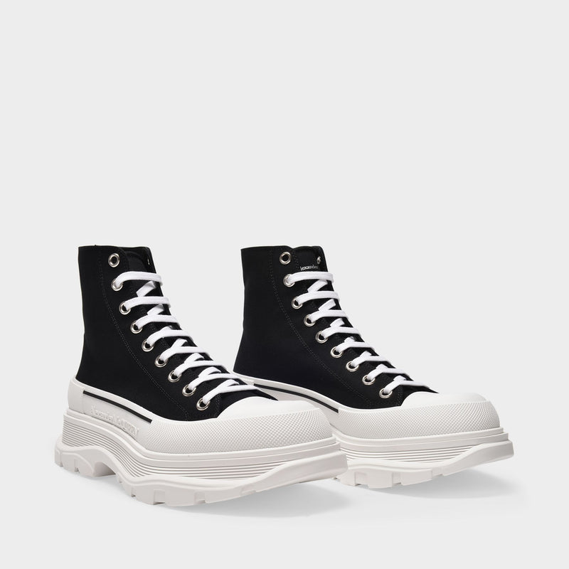 Tread Slick Sneakers in Black Canvas