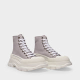 Tread Slick Sneakers in Grey Canvas