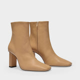 Joan Le Carré Ankle Boots in Light Sand Leather