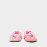 Slippers in Pink Terry Cloth