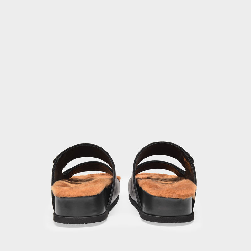 Dombai Sherling Sandals in Black Leather