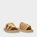 Kaw-VS Sandals in Beige Leather