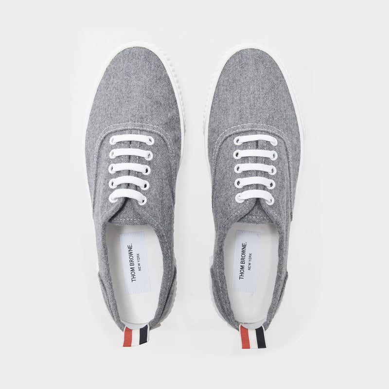 Heritage Trainer in Grey Boiled Wool